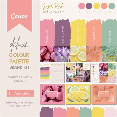 Deluxe Brand Palette Editable Canva Colour Palette With Hex Codes Small