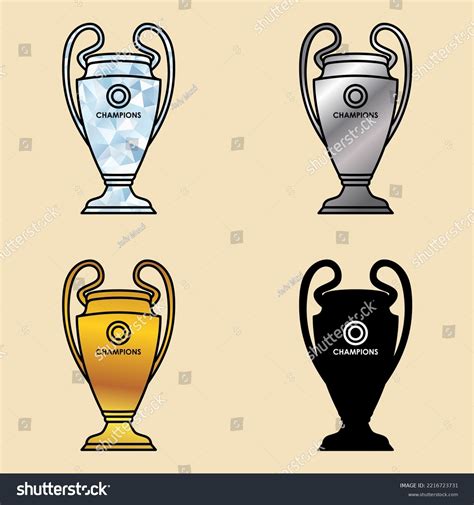 League Champion Trophy Vector Illustration Bundle Stock Vector (Royalty ...