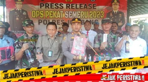 Ini Daftar Hasil Operasi Pekat Ta Ribuan Botol Miras Terpampang