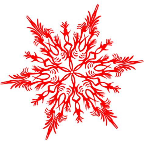 Red Snowflake Png