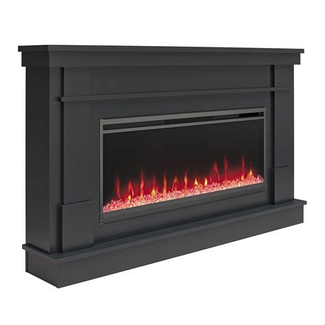 The Novogratz Waverly Wide Mantel With Linear Electric Fireplace