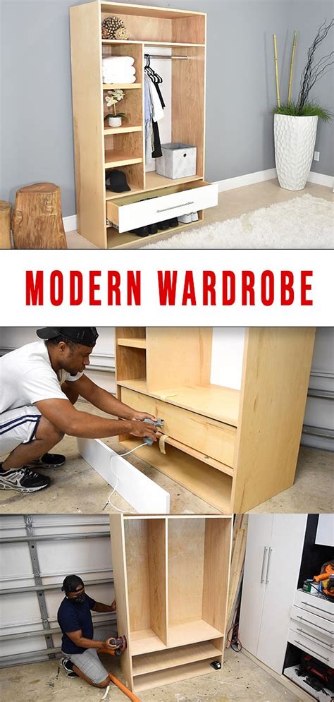 HOW TO MAKE A MODERN WARDROBE | Diy wardrobe, Diy closet, Clothes ...