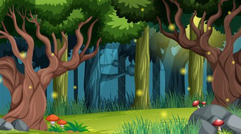 Enchanted Forest Landscape Background 3478671 Vector Art At Vecteezy