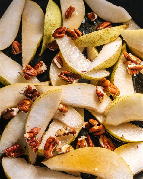 Simple Caramelized Pears With Pecans Recipe For Breakfast