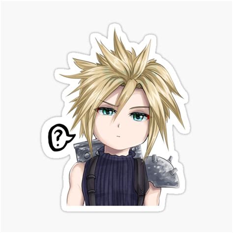 Chibi Cloud Strife Sticker For Sale By Guardianot Redbubble