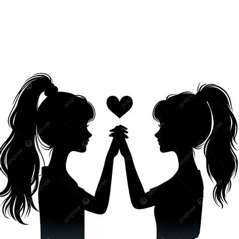 Two Best Friends Or Girls Silhouette For Friendship Day Two Best