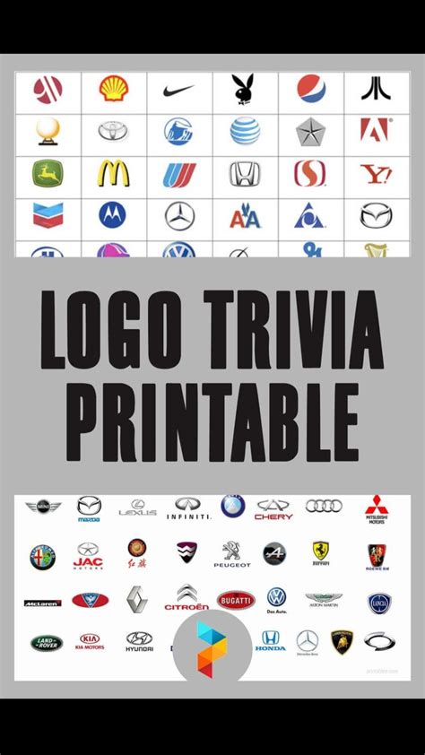 Logo Trivia Printable