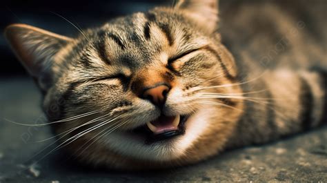 Cat Is Laughing With Its Mouth Open Background, Pictures Of Happy Cats ...