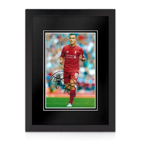 Philippe Coutinho Signed A4 Photo The Collectors Corner