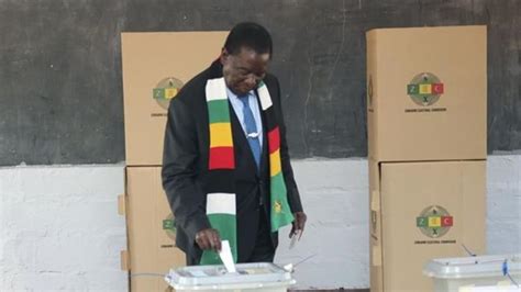 Zimbabwean President Emmerson Mnangagwa Wins Re Election After Troubled Vote Panow