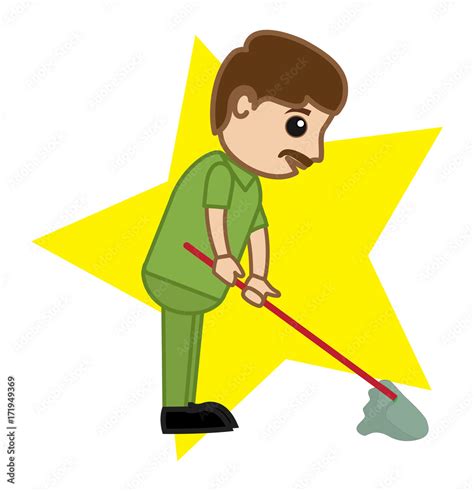 Classroom Sweeper Job Clip Art Classroom Sweeper Job Vector Image