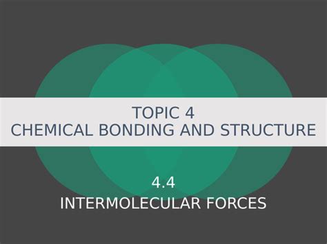 Ib Chemistry Topic 4 44 Intermolecular Forces Teaching Resources