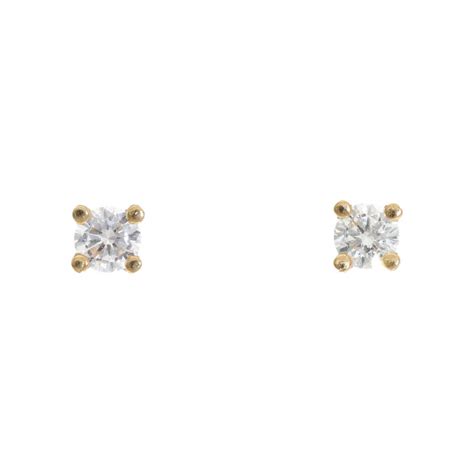 Boucles d oreilles AÉLYS en Or 750 1000 Jaune et Diamant 0 30 carat