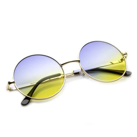 Retro Indie Hippie Round Rainbow Lens Suglasses Zerouv