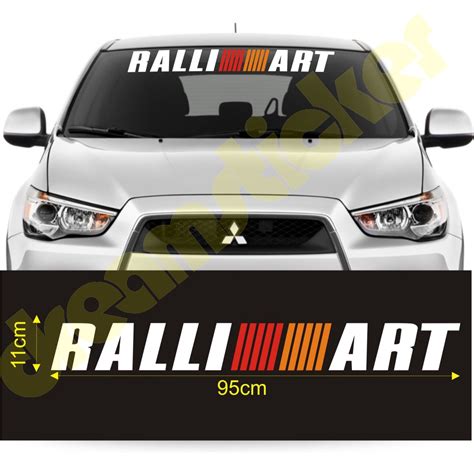 Jual Sticker Stiker Kaca Depan Mobil Ralliart Ralli Art Windshield