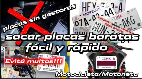 Como Sacar Placas De Moto Facil R Pido Y Barato Placas Sin Gestores