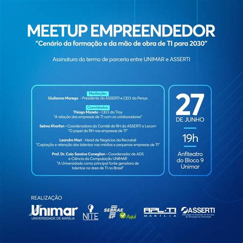 Unimar E Asserti Promovem Meetup Empreendedor Para Discutir O Futuro