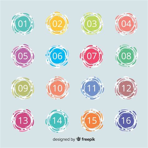 Free Vector | Flat colorful bullet point collection