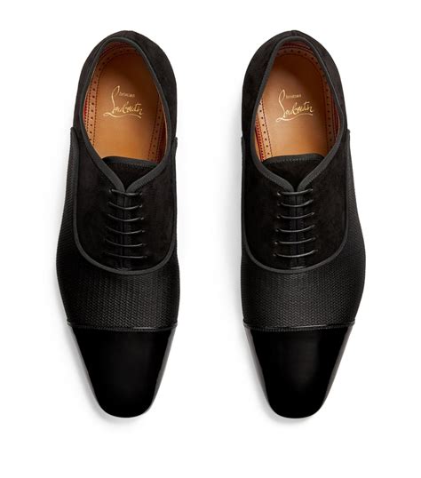 Mens Christian Louboutin Black Greggo Leather Oxford Shoes Harrods