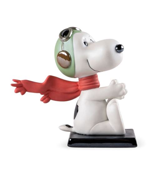 Lladró no colour Porcelain Snoopy Flying Ace Figurine Harrods UK