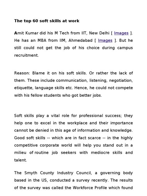 Role of Soft Skills in Your Career | PDF | Employment | Leadership