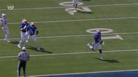 Big Man Td Kori Roberson Takes The Int To The House For Smu Espn Video