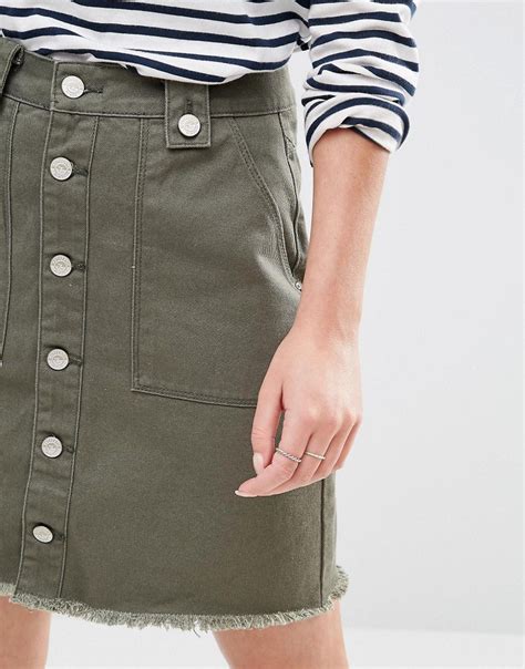 New Look A Line Button Through Skirt Asos Skirts New Look Capsule