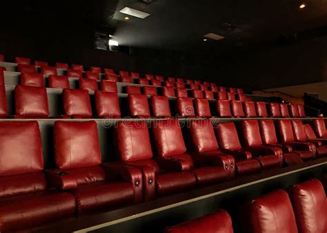 Rows of Modern Reclining Seats in a Movie Theater Stock Photo - Image ...