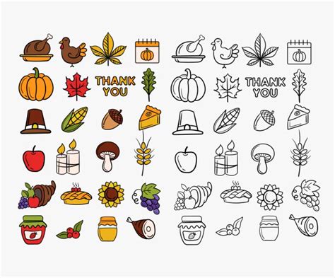 Free Thanksgiving Day Icons | Mockuptree