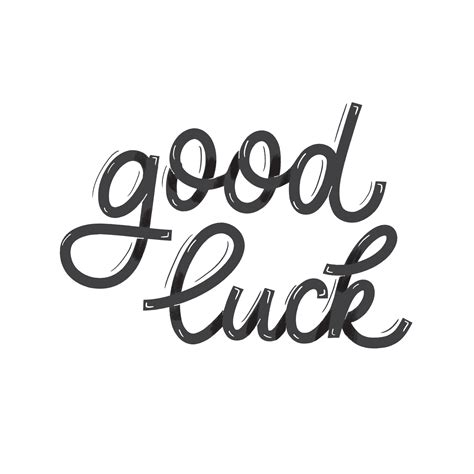 Good Luck Card With Calligraphy Hand Drawn Modern Lettering 5083990