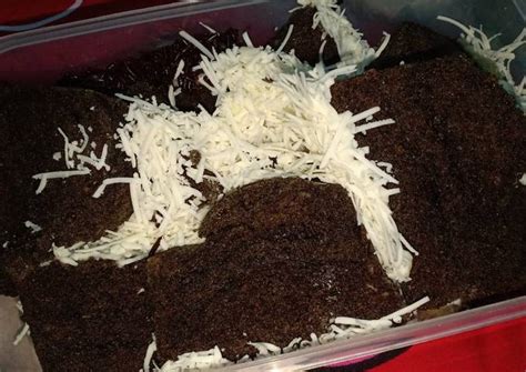 Resep Baru Brownis Ketan Hitam Pisang Lampung Toping Cream Chese Keju