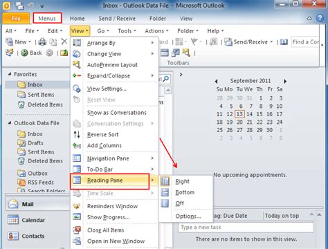 Where Is Reading Pane In Outlook 2010 2013 2016 2019 And 365