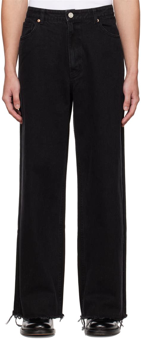 Recto Black Low Rise Jeans Ssense Uk