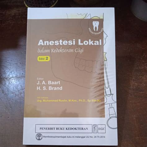 Jual Buku Original Anestesi Lokal Dalam Kedokteran Gigi Edisi