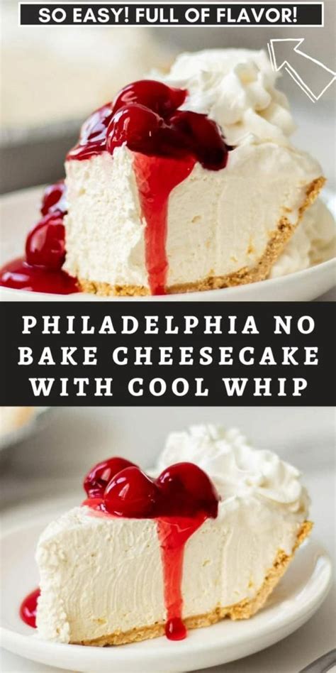 Philadelphia No Bake Cheesecake With Cool Whip Video Cream Cheese