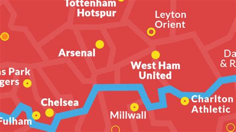 A London football map. If you're a Londoner, this maps shows you which ...