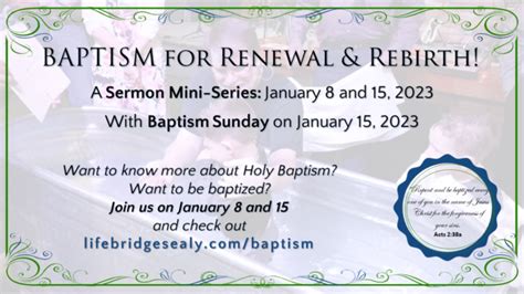 Baptism Renewal And Rebirth Lifebridge Community Church