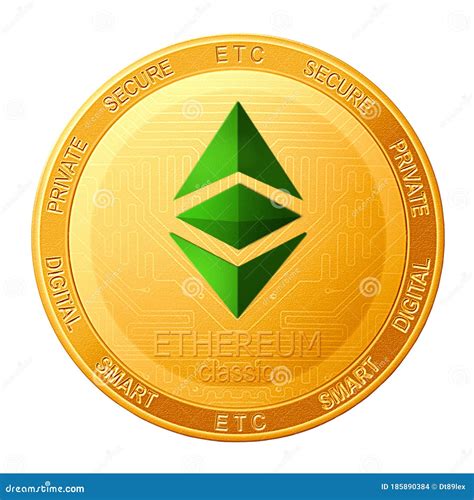 Ethereum Classic Coin Isolated On White Background Ethereum Classic