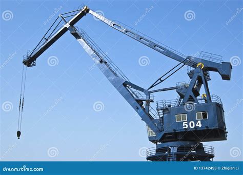 Port crane stock image. Image of working, move, blue - 13742453