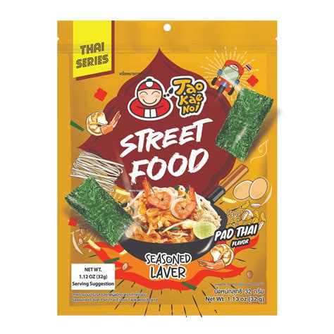 Get Tao Kae Noi Roasted Seaweed Seasoned Laver Pad Thai Flavor