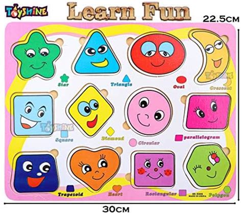 Toyshine 3 In 1 Wooden Picto Puzzle Abc 123 1 20 And Shapes Puzzle