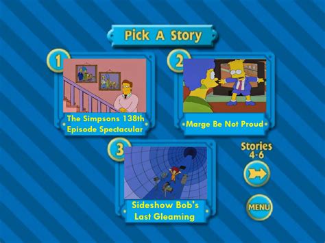 The Simpsons 138th Episode Spectacular Menu 1 by MillieFan92 on DeviantArt