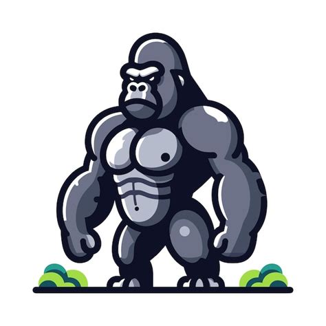 Premium Vector Muscle Gorilla Ape Monkey Mascot Design Logo Vector