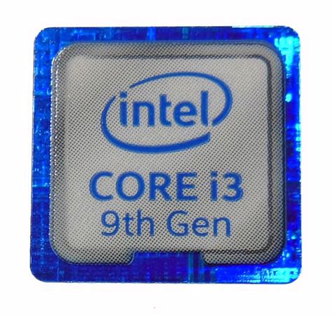 Original Intel Core I3 9th Gen Sticker 18 X 18mm 1116″ X 1116