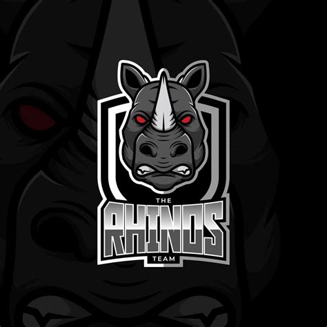 Rhinos Team E Sport Logo Mascot 14408140 Vector Art At Vecteezy