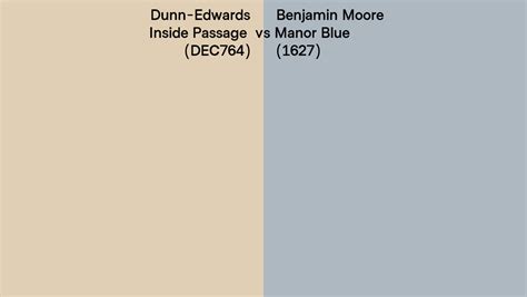 Dunn Edwards Inside Passage Dec Vs Benjamin Moore Manor Blue