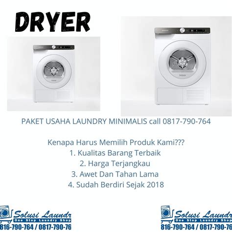 mesin dryer solusi laundry paket usaha laundry minimalis call