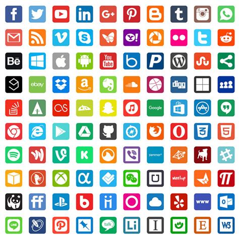 Social Media Icons Vector Bundle Purpee Digital