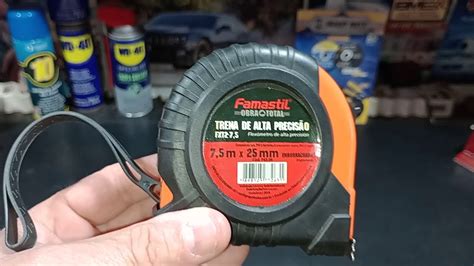 Trena Famastil de Alta Precisão Emborrachada de 7 5 m x 25 mm Ponta