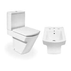 Combo Dama Inodoro Corto Asiento Bidet Accesaniga